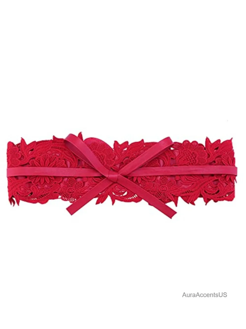Faux Leather Bow Tie Waist Belt Obi Wrap Corset Belt